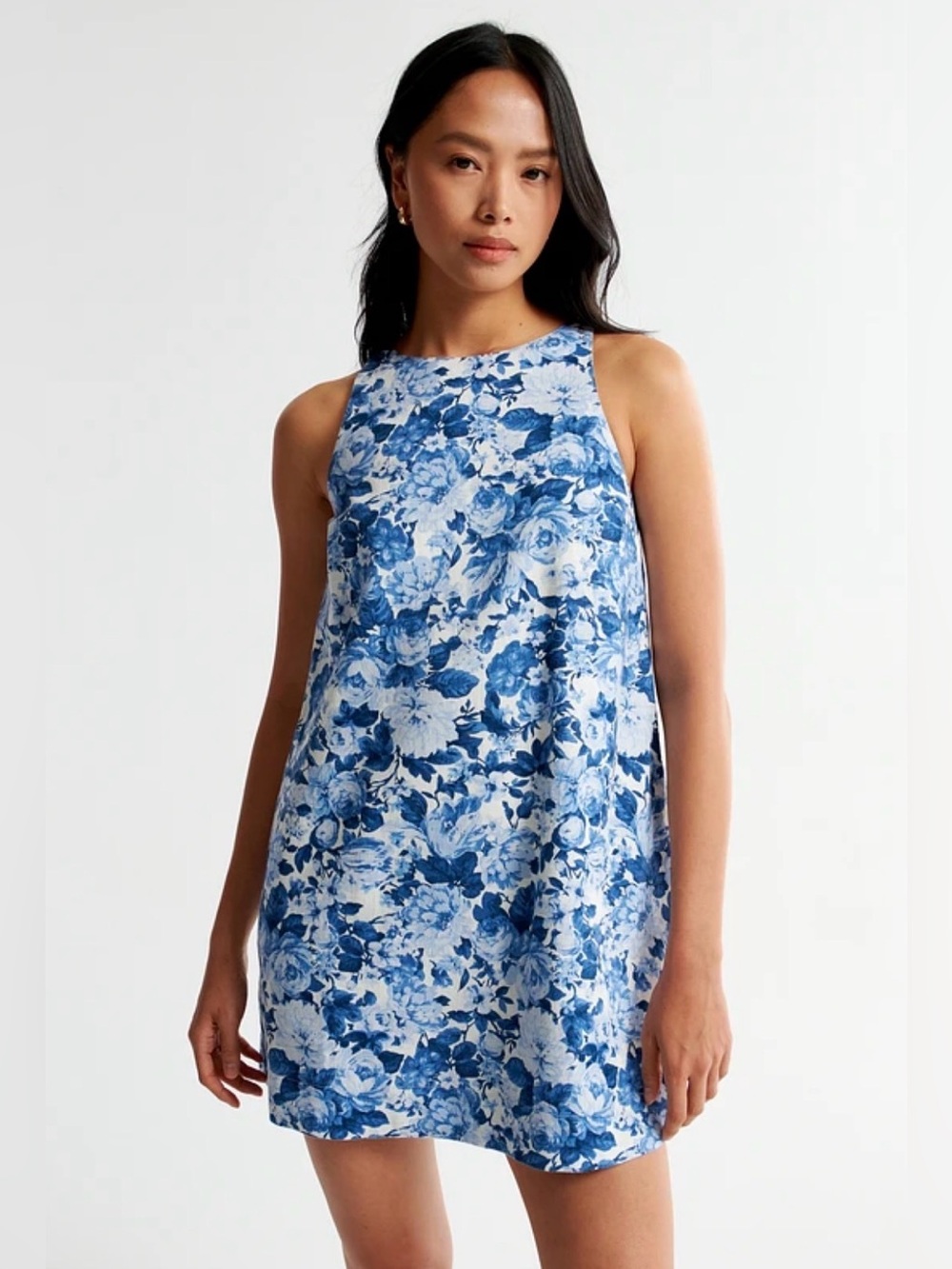 Abercrombie Linen Blend Floral Mini Dress